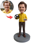 Op maat gemaakte bobblehead taxichauffeurfiguur