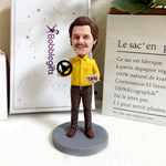Op maat gemaakte bobblehead taxichauffeurfiguur