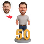 Personalized 50th Birthday Custom Bobblehead