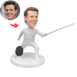 Op maat gemaakte hekwerk-bobblehead van een foto