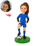 Gepersonaliseerde bobblehead van een jeugdvoetballer als cadeau