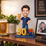Gepersonaliseerde bobblehead op maat voor 30e verjaardag