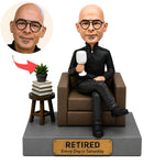 Gepersonaliseerd Bobblehead Cadeau voor Pensioen