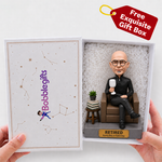 Gepersonaliseerd Bobblehead Cadeau voor Pensioen