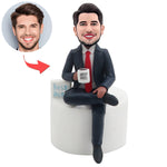 Aangepaste Bobbleheads verjaardagscadeau voor baas (exclusief basis)