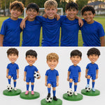 Grote bestelling van gepersonaliseerde bobbleheads van voetbalspelers voor kinderen (minimaal 5 stuks)