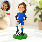 Gepersonaliseerde bobblehead van een jeugdvoetballer als cadeau