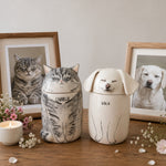 Gepersonaliseerde keramische urn voor huisdieren – Op maat gemaakt herdenkingsaandenken voor honden en katten