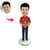 Aangepaste rugbyspeler Bobble Head