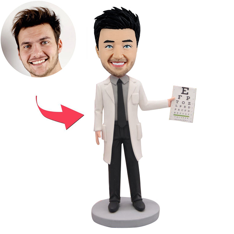 Aangepaste Bobblehead Doctor Test gezichtsvermogen