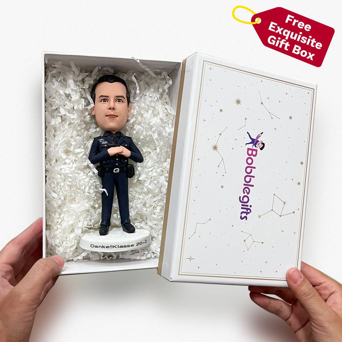 Aangepaste mannelijke afstuderen Bobblehead