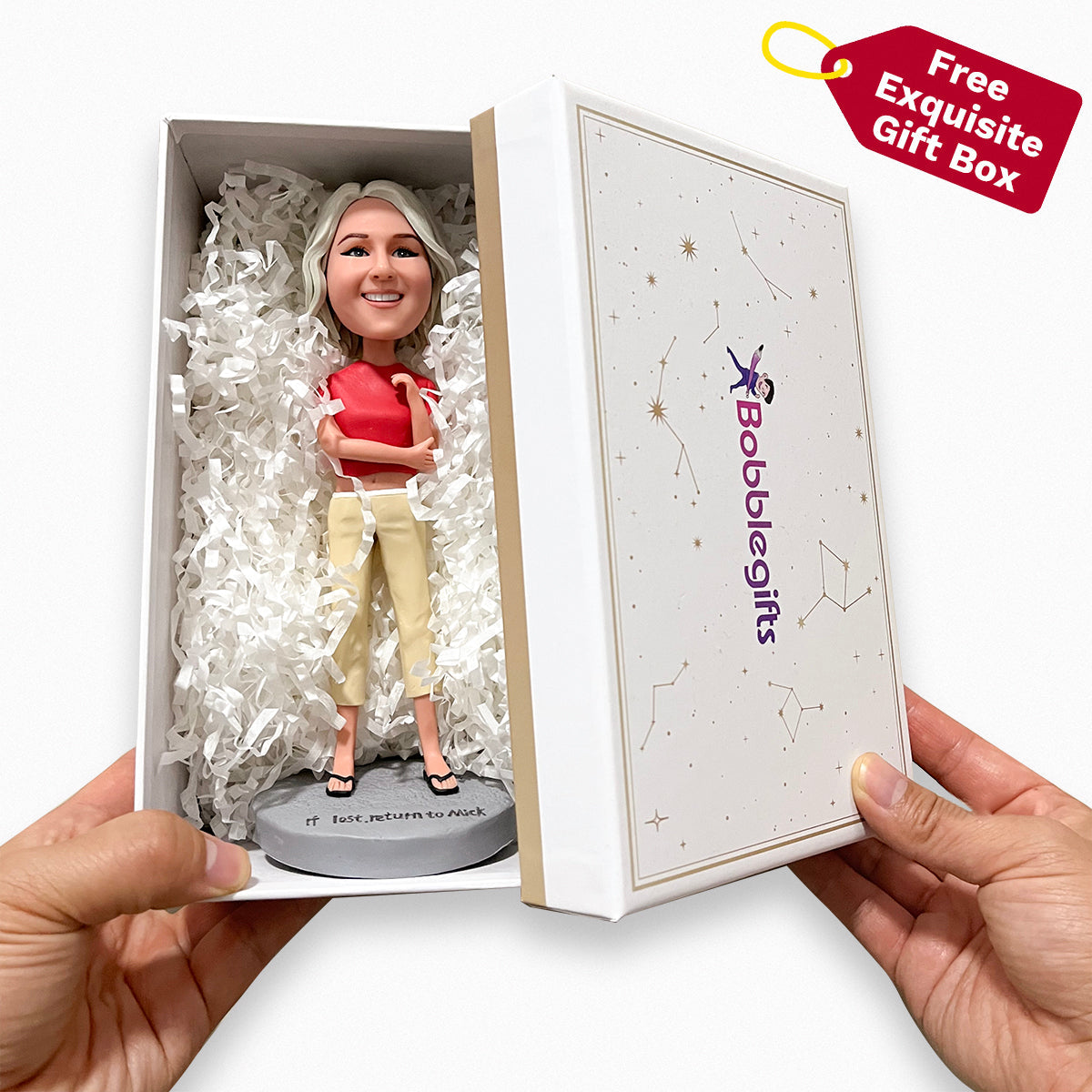 Gepersonaliseerde sport Bobblehead vrouwelijke atleet