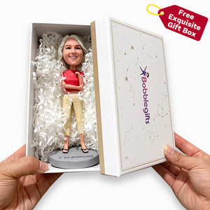 Gepersonaliseerde sport Bobblehead vrouwelijke atleet