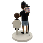 Kapper Bobblehead Met Een Kind