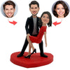 Aangepaste Bobblehead dansend paar - Valentijnsdag