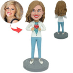 Aangepaste moeder Bobblehead in sportkleding Moederdag cadeau