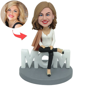 Aangepaste dominante moeder Bobblehead voor Moederdagcadeau
