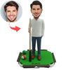 Aangepaste mannelijke Bobblehead voor snookerliefhebbers