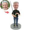 Vaderdagcadeau - Aangepaste Bobblehead Fishing Man