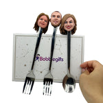 Aangepaste Bobblehead Family vork en lepel