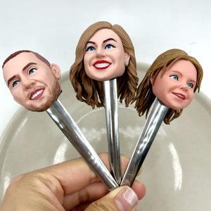 Aangepaste Bobblehead Family vork en lepel