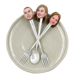 Aangepaste Bobblehead Family vork en lepel