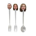 Aangepaste Bobblehead Family vork en lepel
