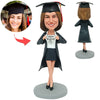 Aangepaste Bobblehead-gelukkige afstuderen