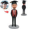 Aangepaste afstuderen Bobblehead - knappe man