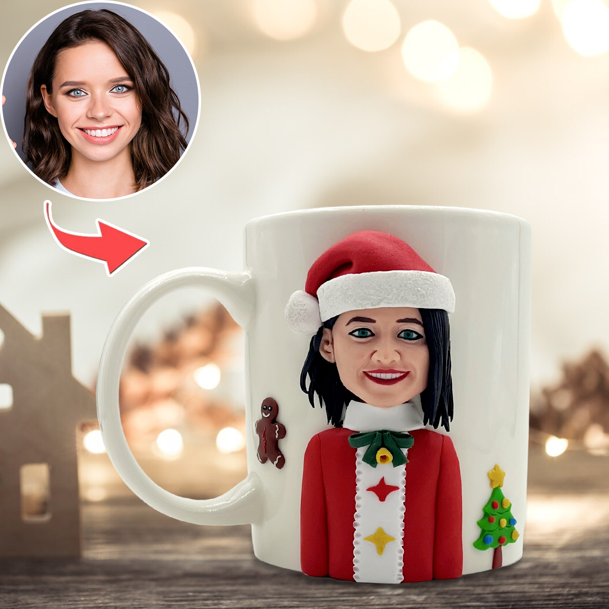 Gepersonaliseerde kerstcadeau aangepaste mok