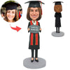 Aangepaste meisje afstuderen Bobblehead-bedankt! Mama en papa!