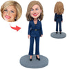 Aangepaste Bobblehead voor Office Lady met marinepak