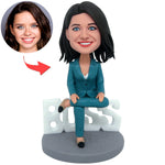 Aangepaste WERELD BESTE LADY BOSS Bobblehead pop