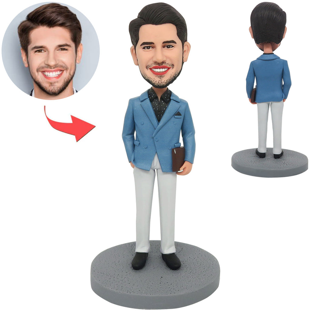 Aangepaste zakenman Bobblehead met pak