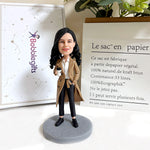 Aangepaste bobblehead voor vrouwen - Werkstijl met koffiemok