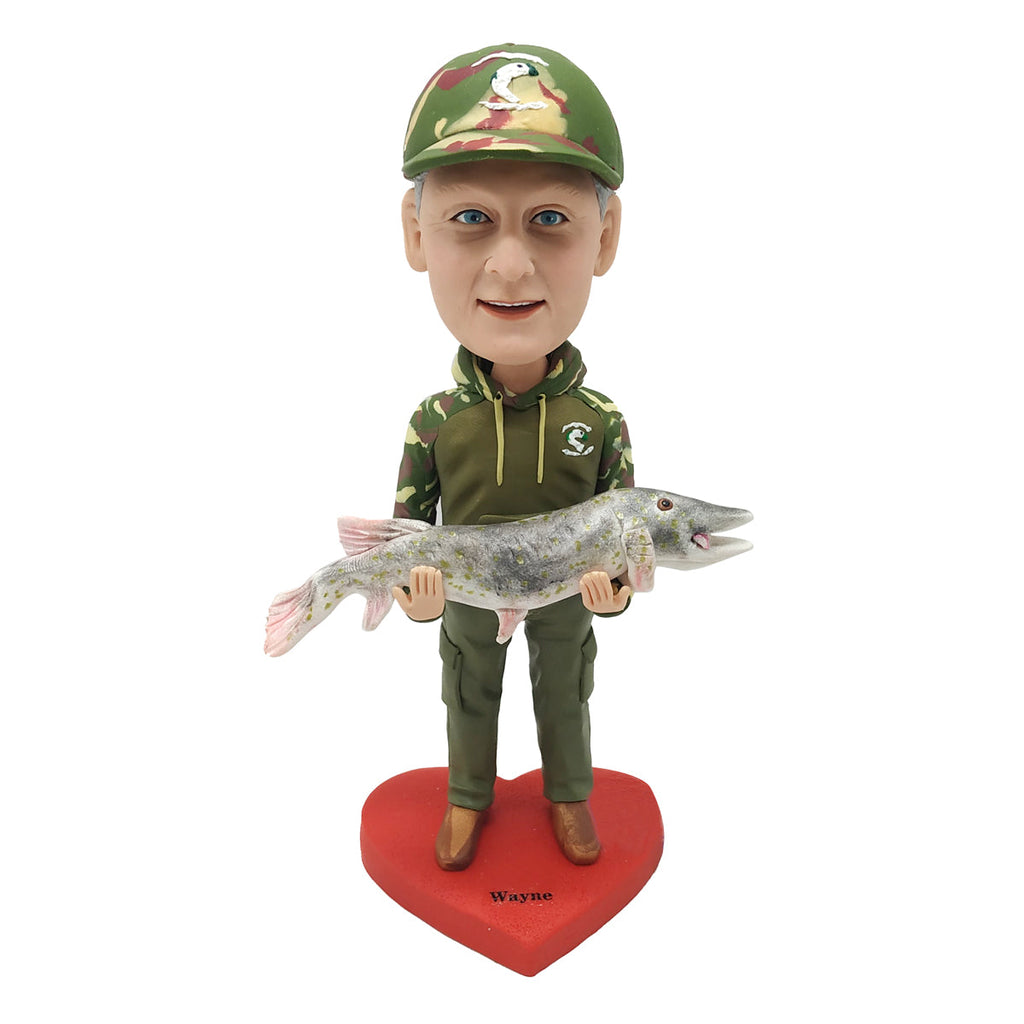 Bobblehead-cadeau voor vissersvaders