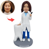 Vrouwelijke tandarts gepersonaliseerde Bobblehead cadeau