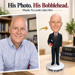Personalized Male Teacher Bobble Head with Book