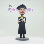 Aangepaste 2025 mannelijke afstuderen Bobblehead pop