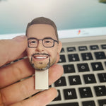 Gepersonaliseerde USB-flashdrive Aangepaste Bobblehead