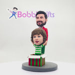 Kerstcadeaus aangepaste ouder en kind Bobblehead
