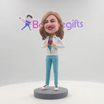 Aangepaste moeder Bobblehead in sportkleding Moederdag cadeau