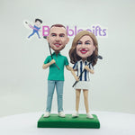 Aangepaste paar Bobblehead golfen