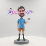 Aangepaste Super Dad Bobblehead in vakantie bloemenshirt