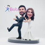 Bruiloft paar aangepaste Bobblehead Duet dans