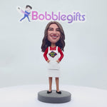 Aangepaste Bobblehead dragen schort Super moeder